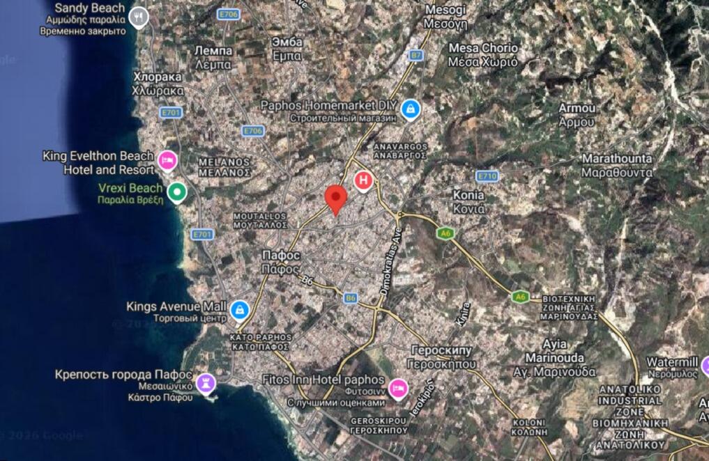 Plot with the completed investment project “Blue Pearl”, Paphos Center