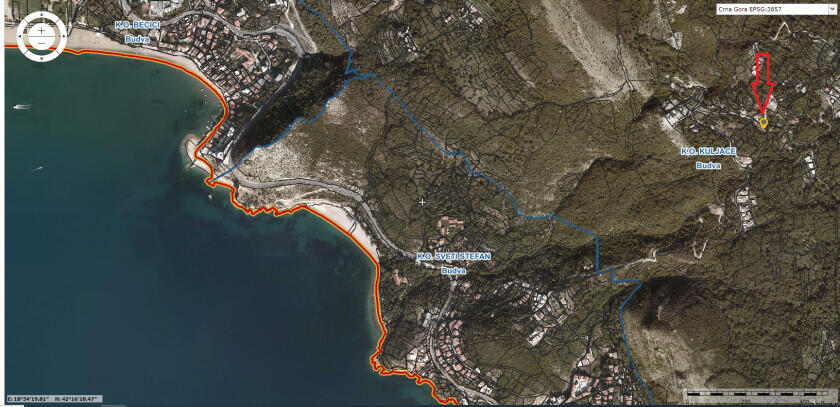 Plot for Sale to build your own villa with sea view, Budva, Kuljace