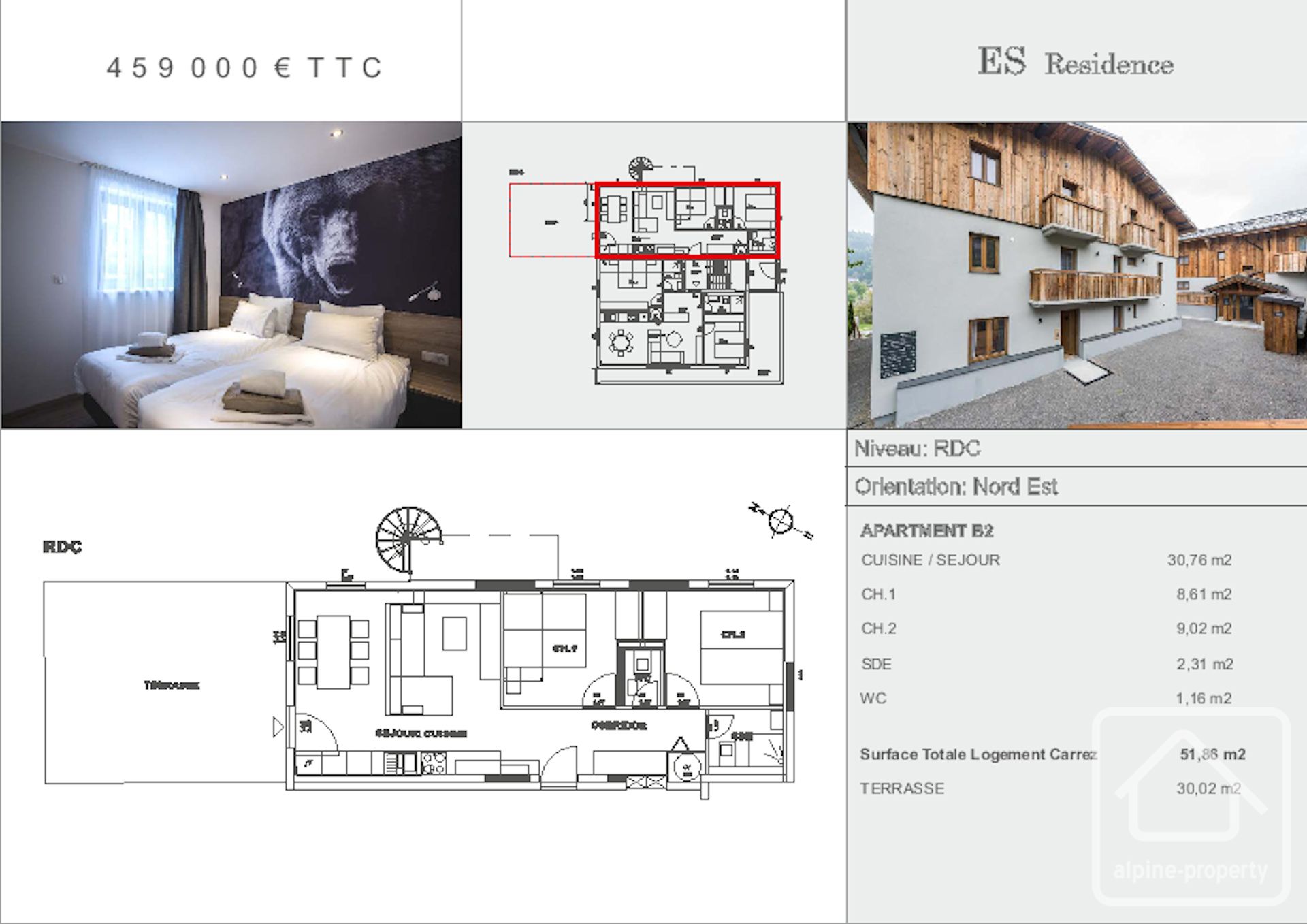 2 Bedroom Apartment With Terrasse – APPTLERIDGEB2
