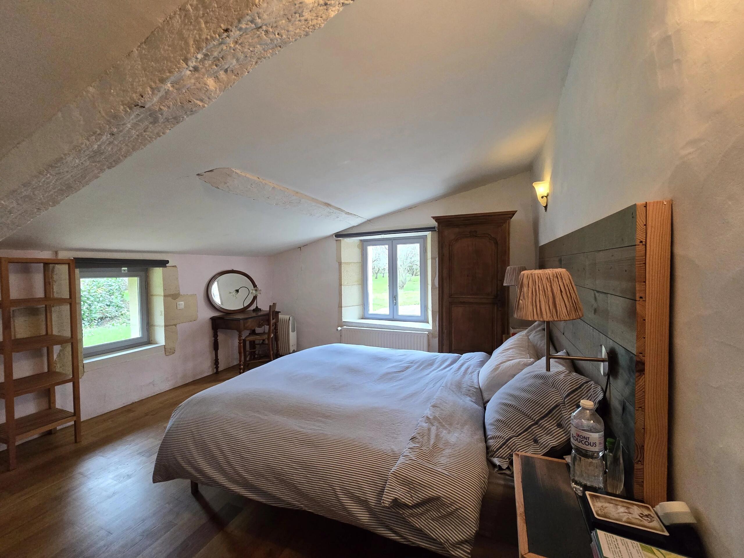 Renovated stone farmhouse with views over a pretty ruined chapel, Aquitaine – France – BVI84340