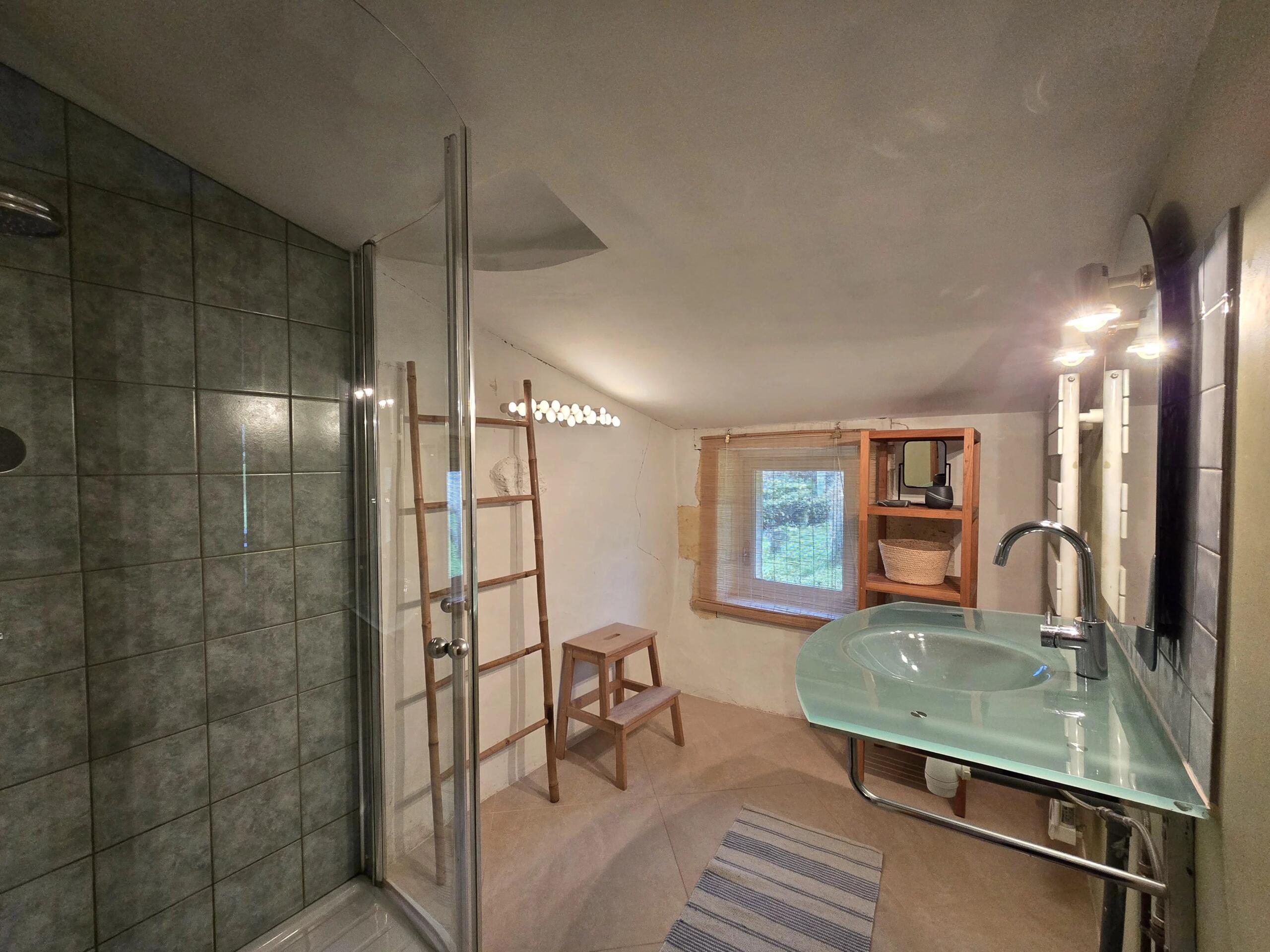 Renovated stone farmhouse with views over a pretty ruined chapel, Aquitaine – France – BVI84340