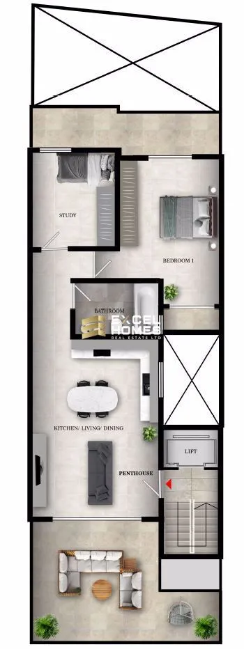 1 bedroom Penthouse in Ta  L-Ibrag, Malta – 66726