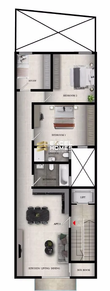 2 bedroom Apartment in Ta  L-Ibrag, Malta – 66724