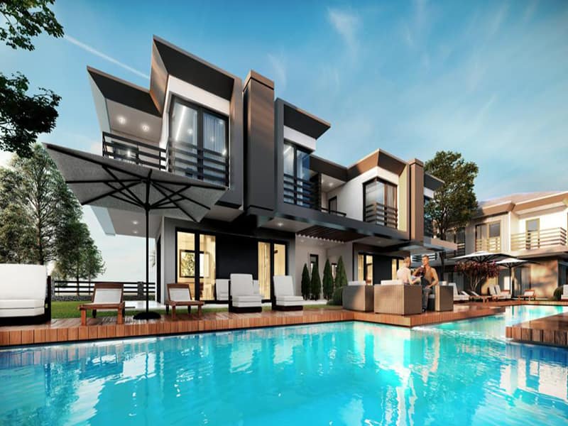 Six semi-detached Villas at the top of Marina Road, Altinkum – TC1948