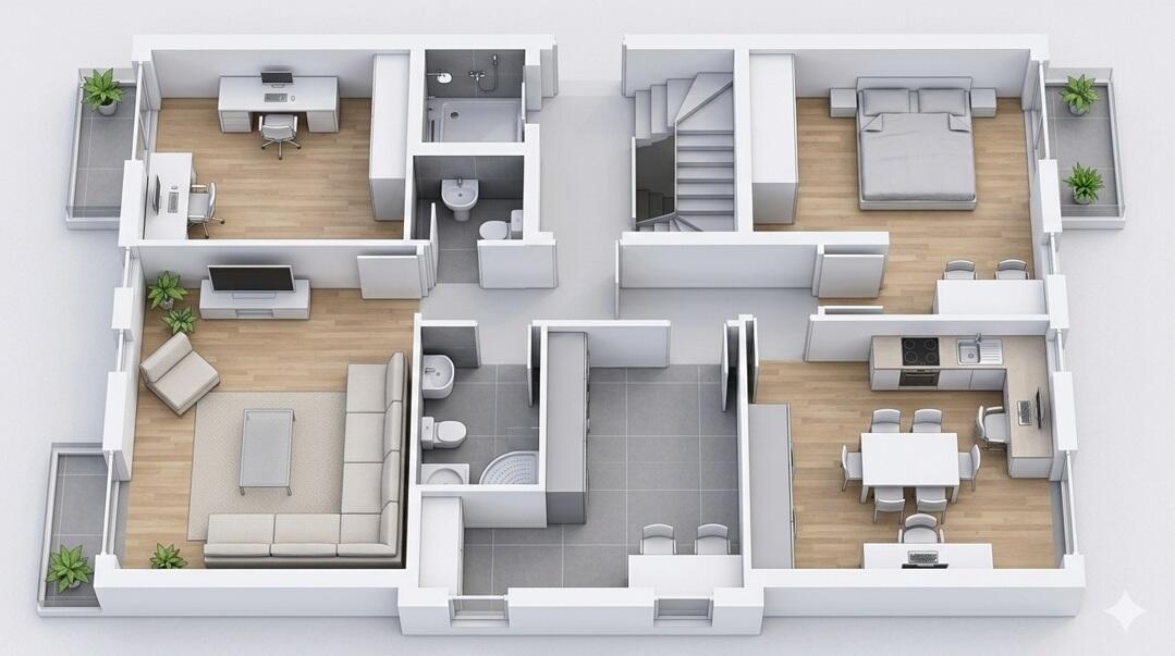 A unique apartment with three terraces in the Seven Stars residential complex in Budva, Lazi.