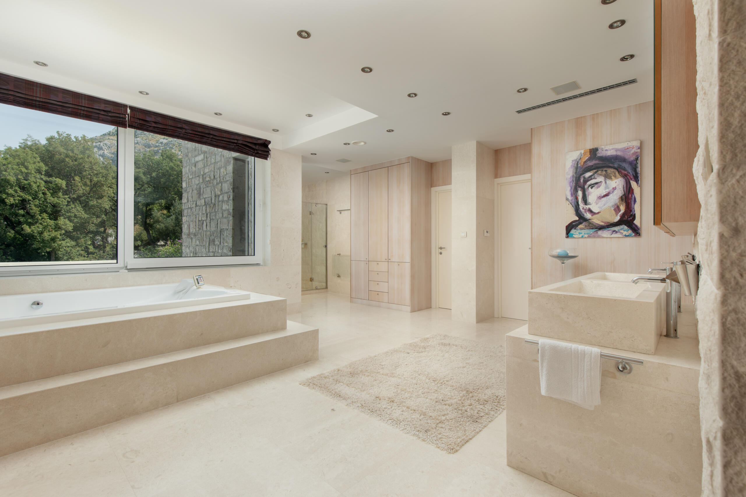 Elegant Stone Mansion with Sea View near Sveti Stefan