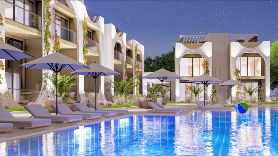 Aqua Garden – Rental Guarantee 7% – Studio Terrace Apartments , Esentepe, Northern Cyprus