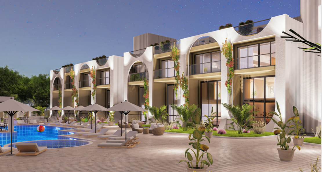 Aqua Garden – Rental Guarantee 7% – Studio Garden Apartments , Esentepe, Northern Cyprus