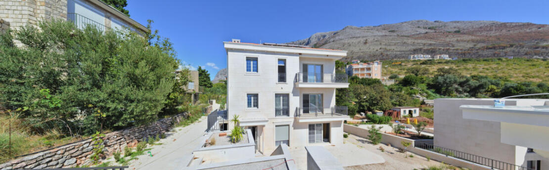 A 270 m2 seaside villa in Budva, nearing completion, is for sale.