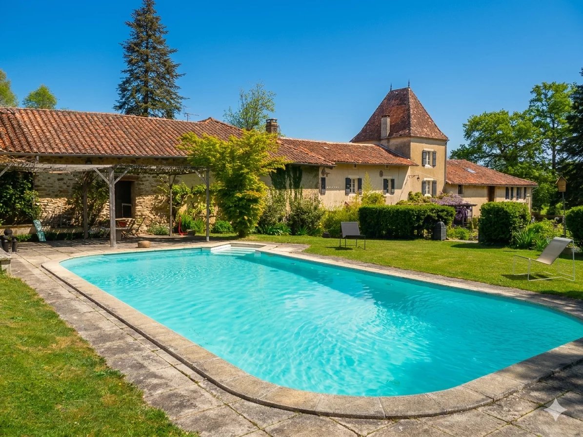 18th century Manor House with Guest Annexe and Swimming Pool, Poitou-Charentes – France – BVI84394