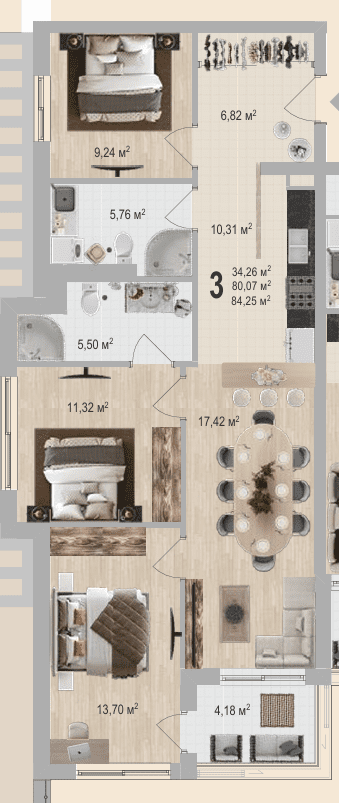 New Apartments for Sale in Bečići — Anatolia Seaside, from €171,600, Montenegro – MRENB-118