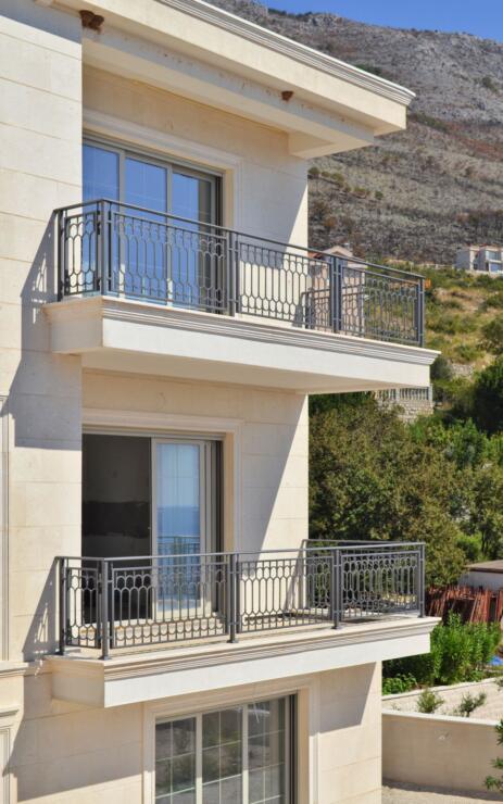A 270 m2 seaside villa in Budva, nearing completion, is for sale.