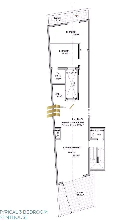 3 bedroom Penthouse in Rabat (Victoria Gozo), Malta – 67395