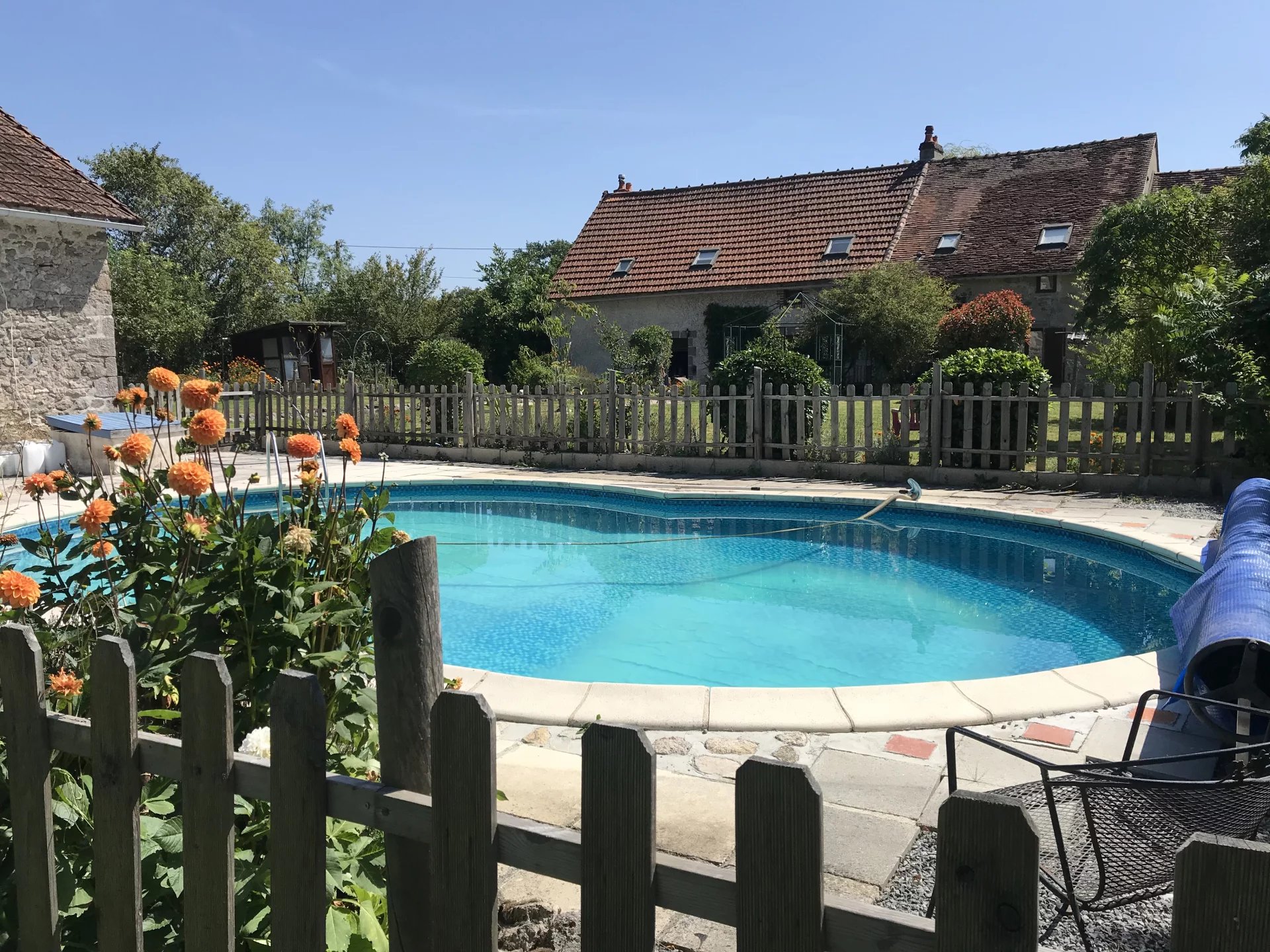 Turn of the century farmhouse, 76m frontage, numerous outbuildings, lovely in ground pool and business opportunity, Limousin – France – BVI61000
