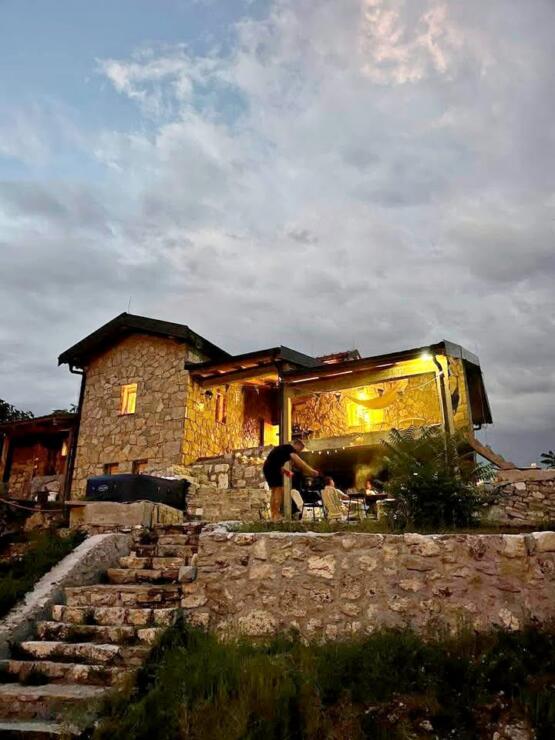 A restored 17th-century stone manor house, 208 m², on a 9,400 m² plot near Budva, is for sale.