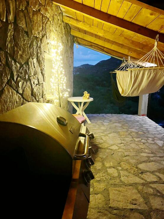 A restored 17th-century stone manor house, 208 m², on a 9,400 m² plot near Budva, is for sale.