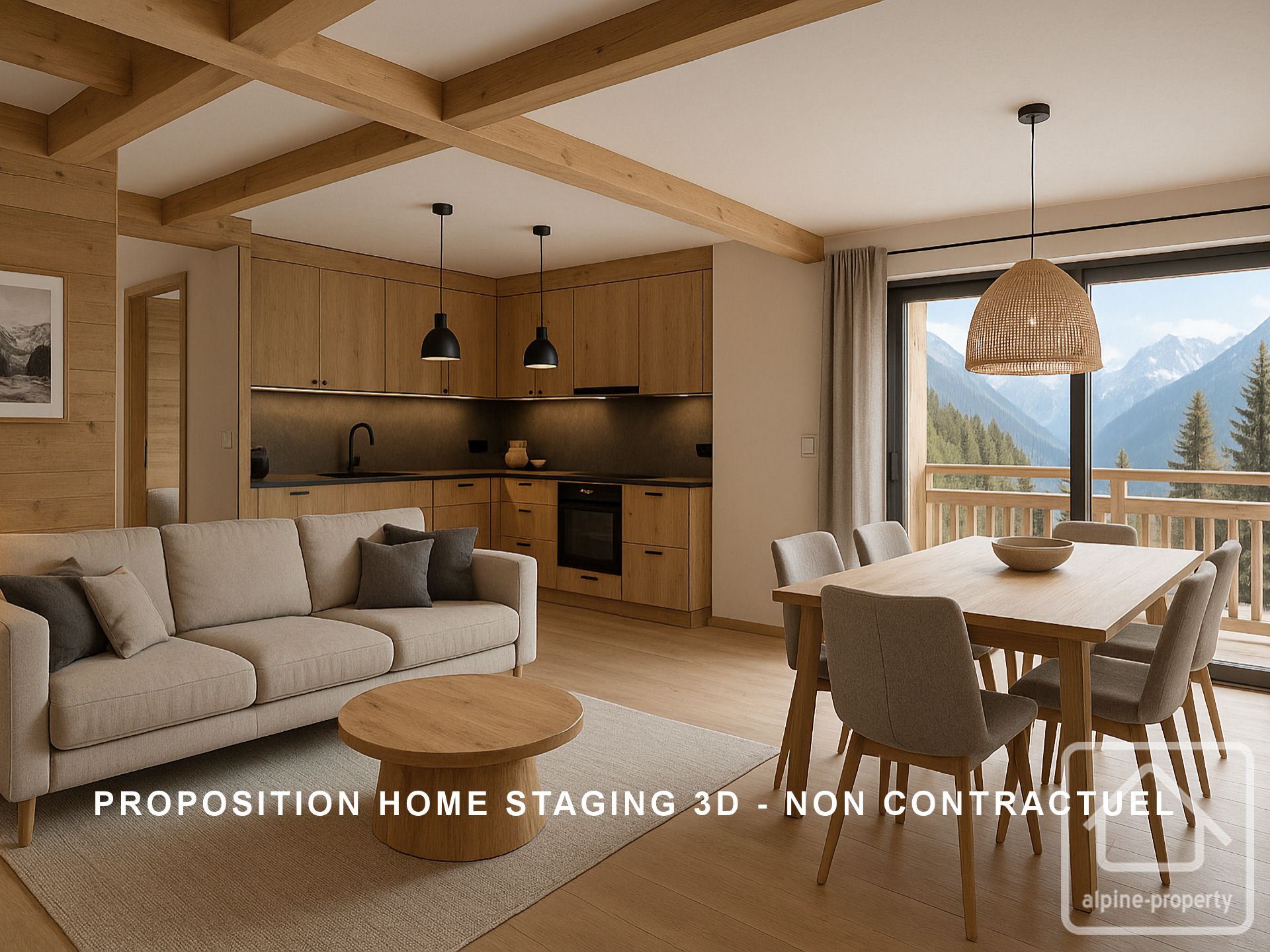 One Bedroom Shell Duplex Apartment In Newly Renovated Farm With Mont Blanc Views, Walking Distance To Bars, Restaurants And Ski Hire In The Beautiful Alpine Villlage Of Argentière, A Short Car Or Train Ride From Chamonix Town Centre. – CHARDONNET2