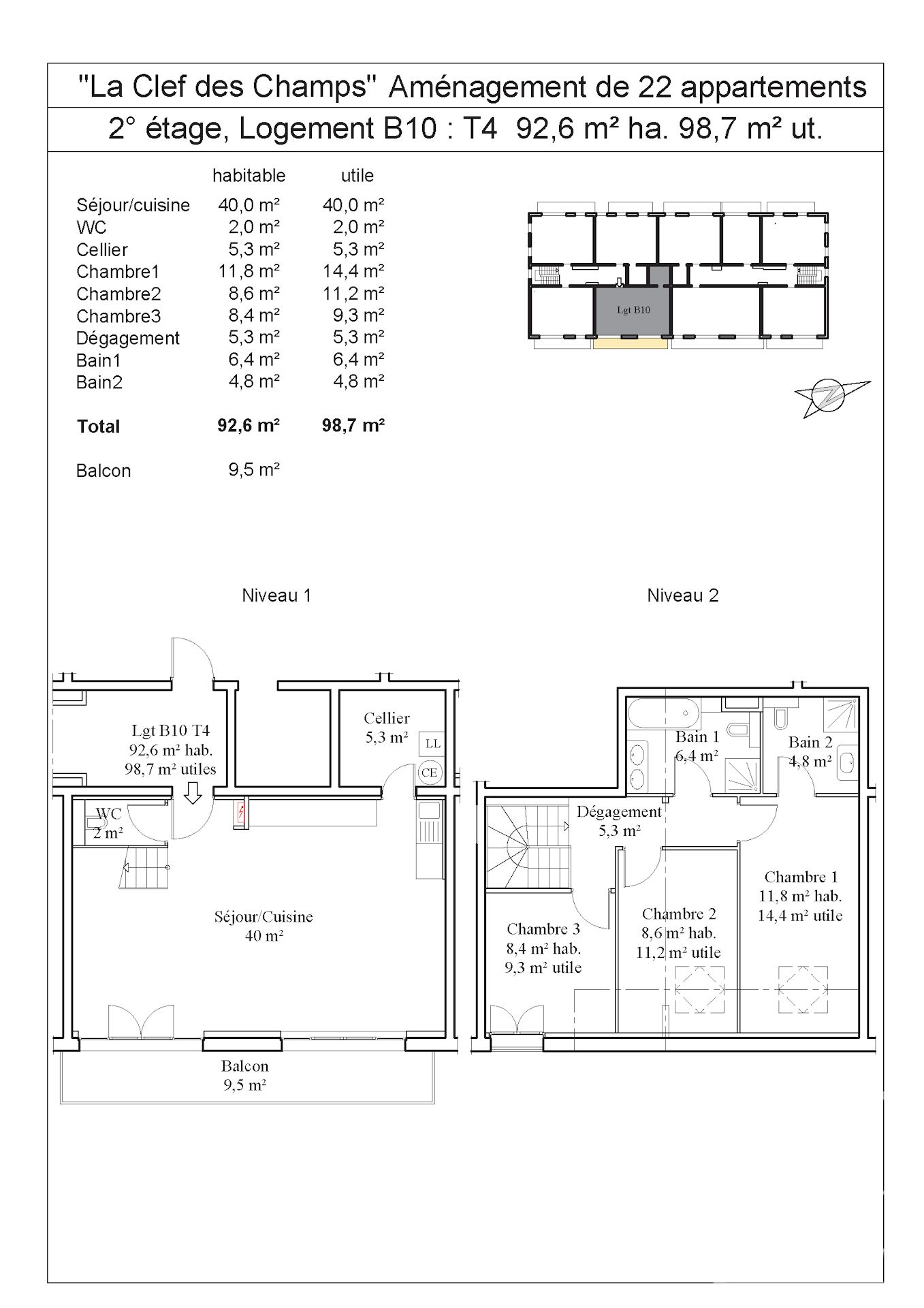 A 3-bed Duplex Apartment In Shell Condition (102.50 M²), Offering A Blank Canvas For Complete Fit-out, With An Ensuite Master Bedroom And Second Bathroom – CHAMPSB10