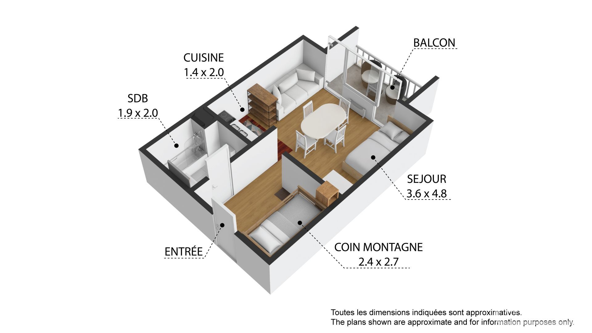 Studio Apartment In The Roc D’Enfer Resort. – RELAISS37