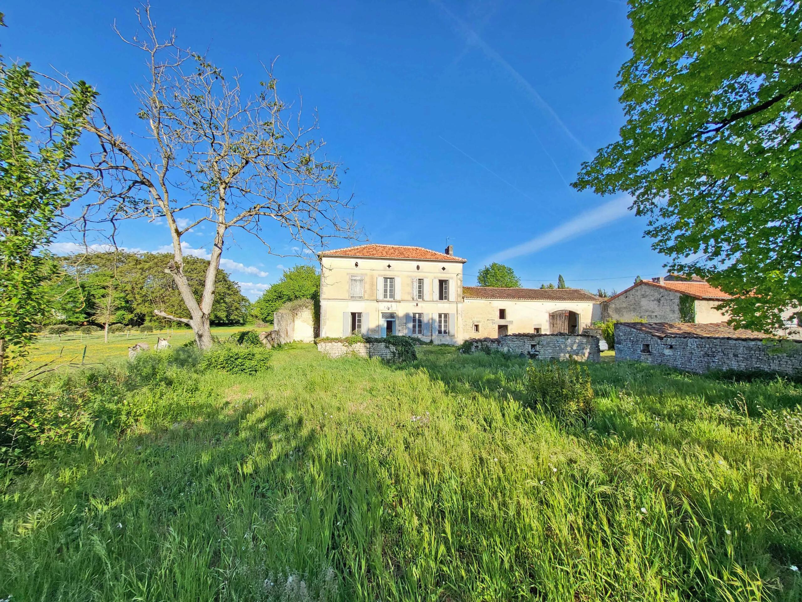 Traditional stone house requiring renovation, in a small village, close to Cognac, Poitou-Charentes – France – BVI77345