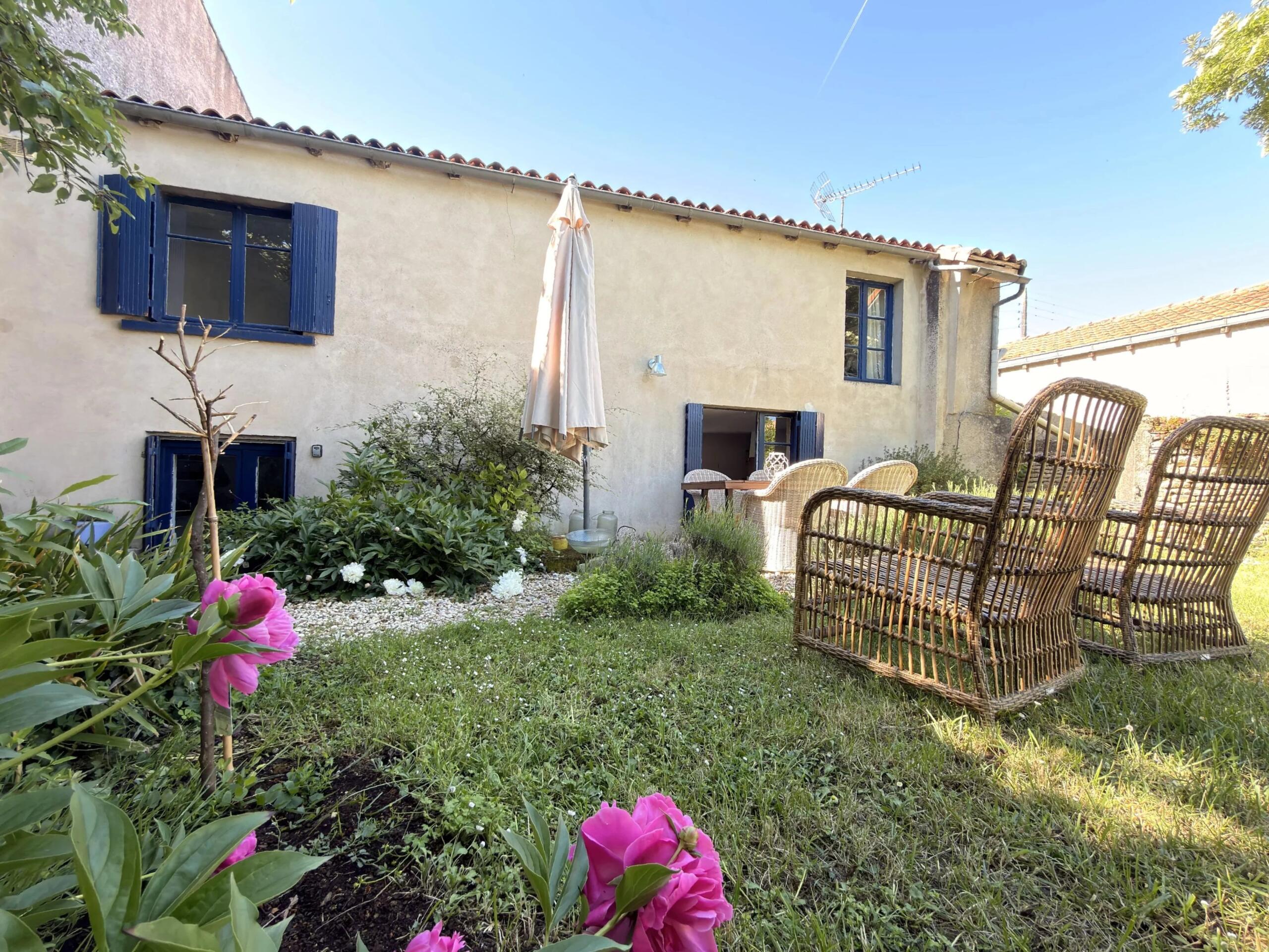 Charming Stone Village Property with Garden and above ground Pool, Poitou-Charentes – France – BVI85686