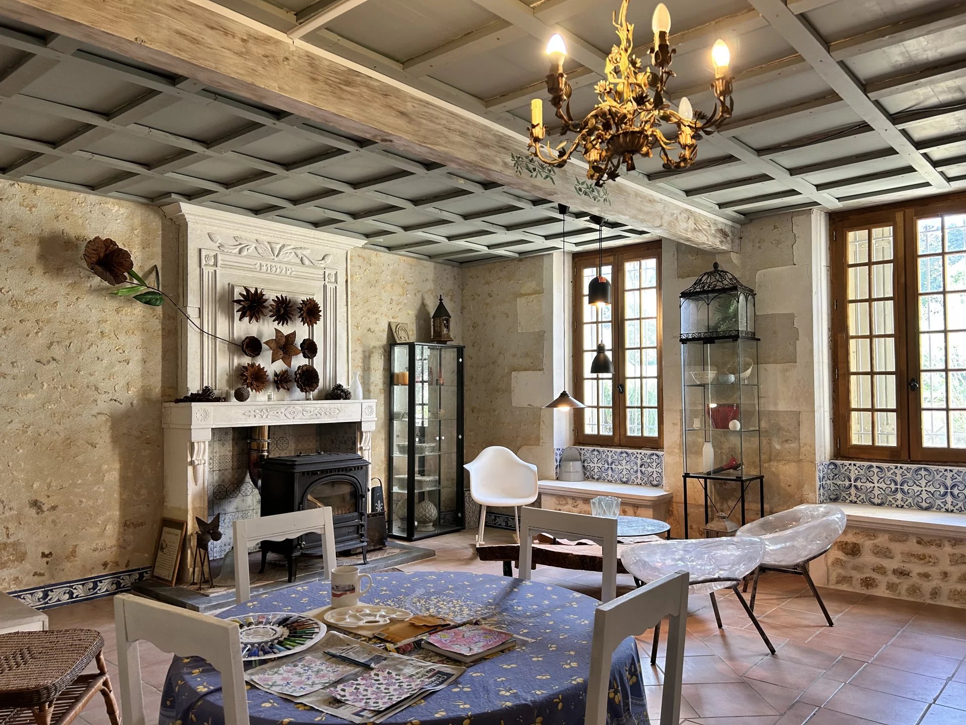 Spacious stone house on 3.8 hectares, with pool, Poitou-Charentes – France – BVI72288