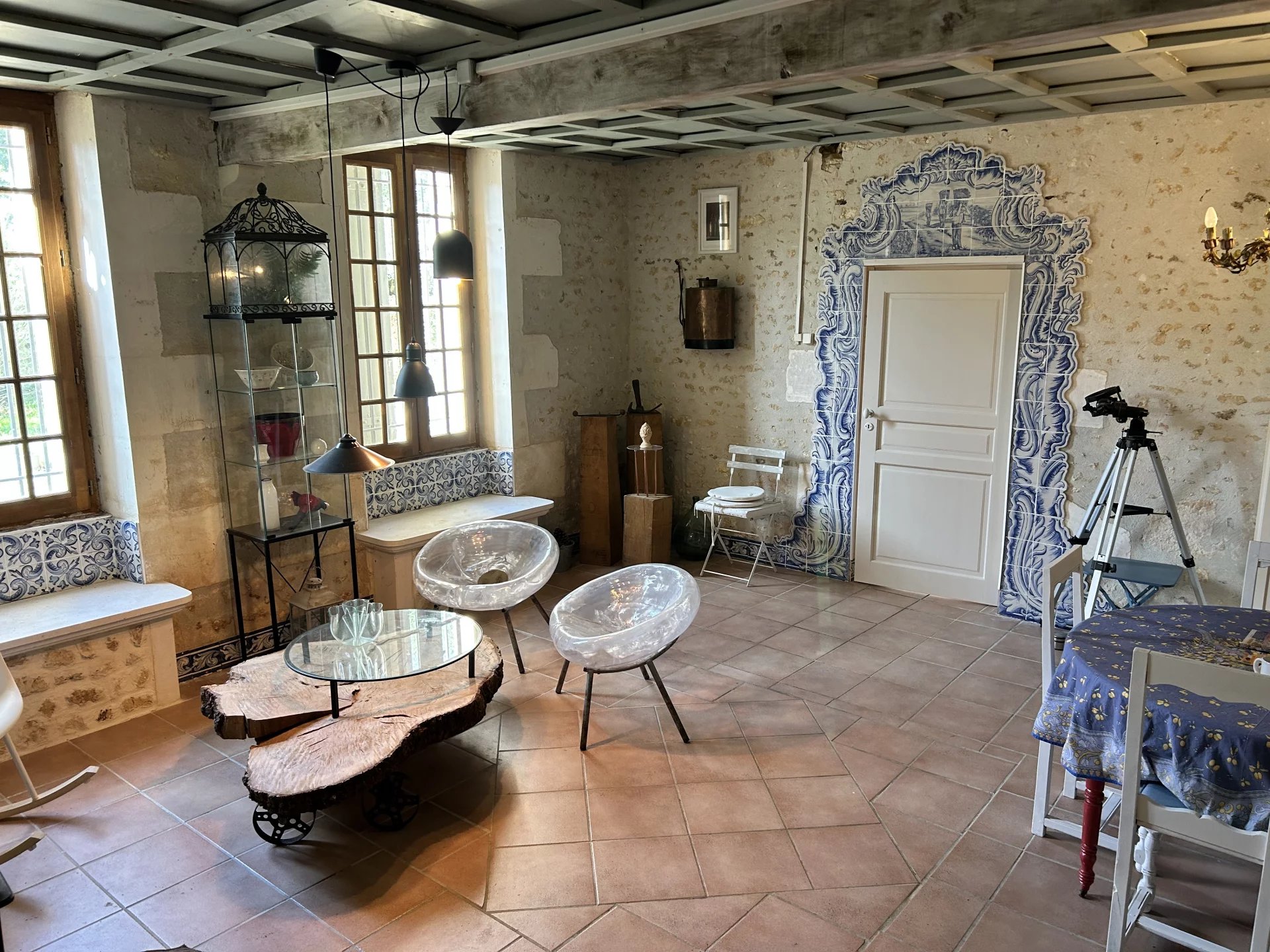 Spacious stone house on 3.8 hectares, with pool, Poitou-Charentes – France – BVI72288
