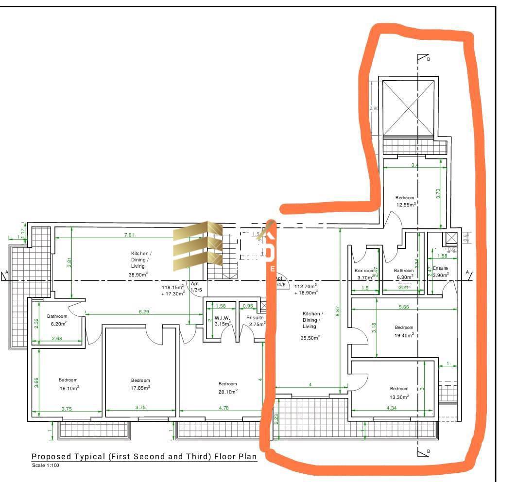 3 bedroom Apartment in Mosta, Malta – 68419