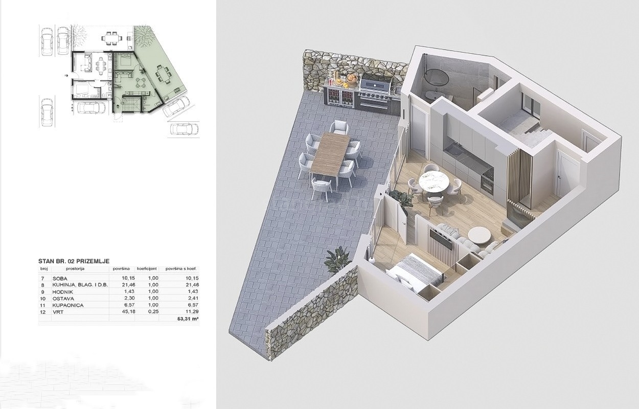 1 bedroom apartment in Omišalj, Croatia – 103670