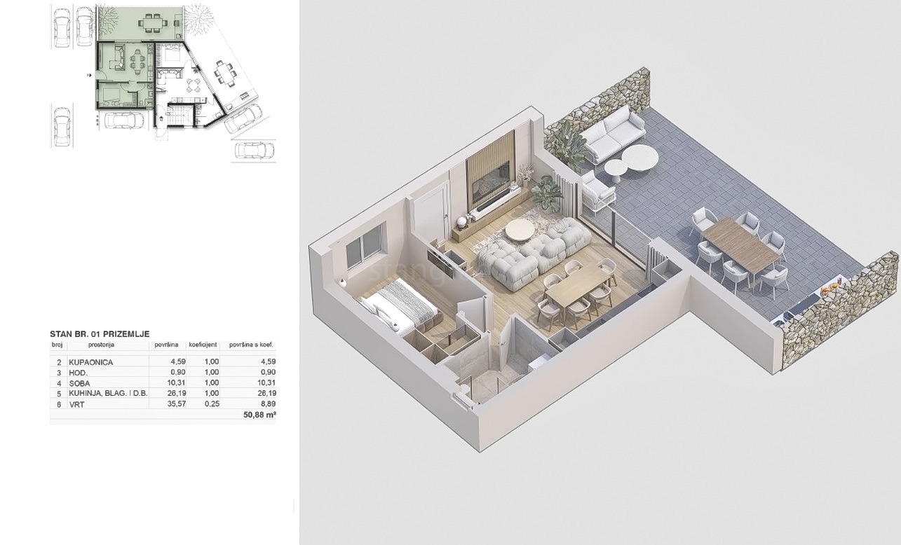 1 bedroom apartment in Omišalj, Croatia – 103667
