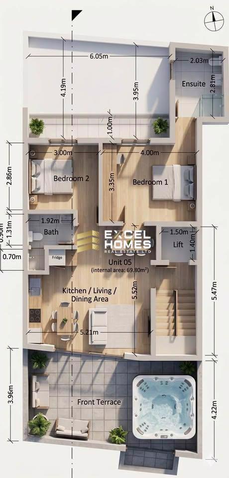 2 bedroom Penthouse in Marsascala, Malta – 68726