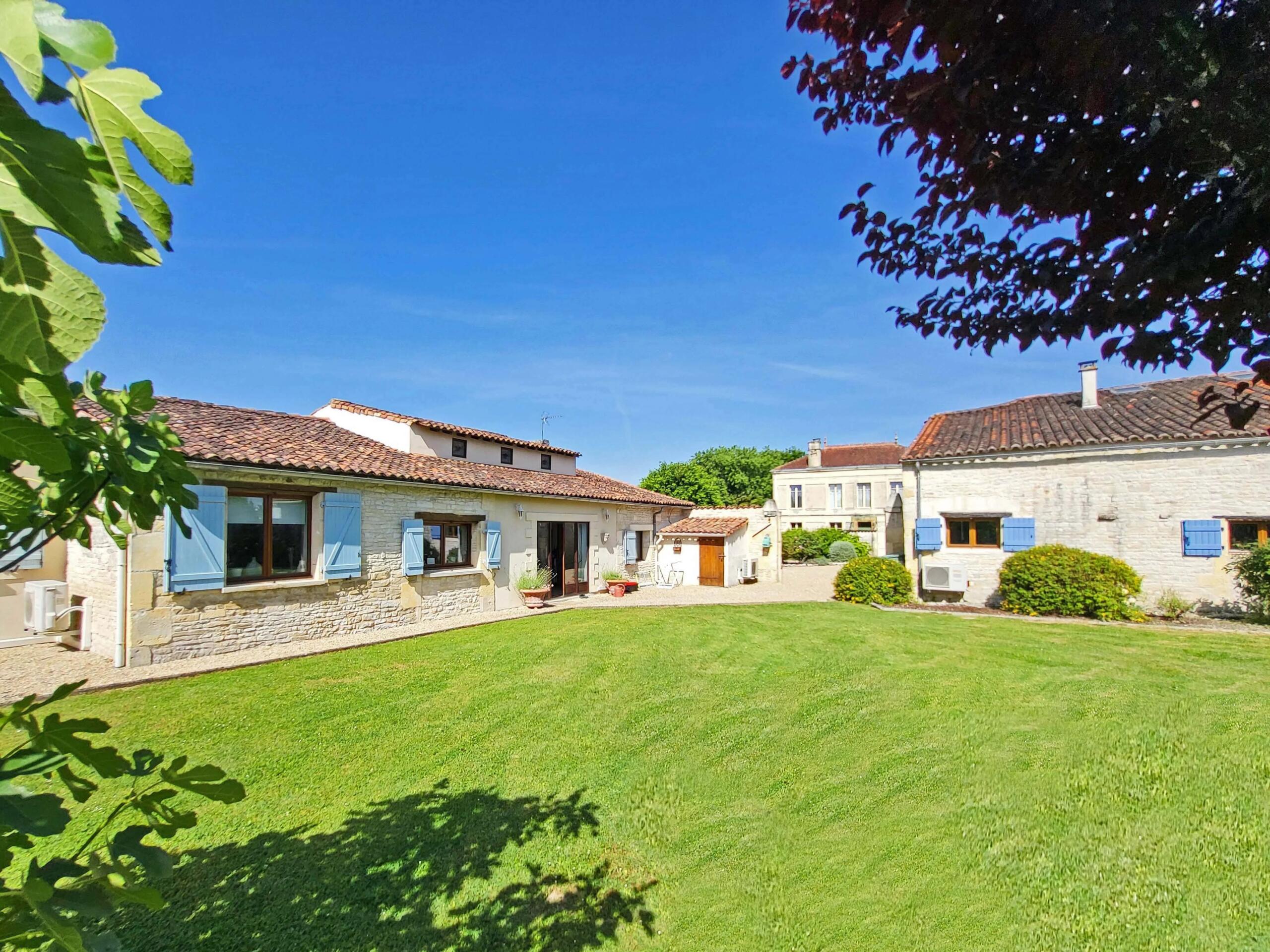 Handsome 4 bed family home with large gite and stunning pool, close to Cognac, Poitou-Charentes – France – BVI85498