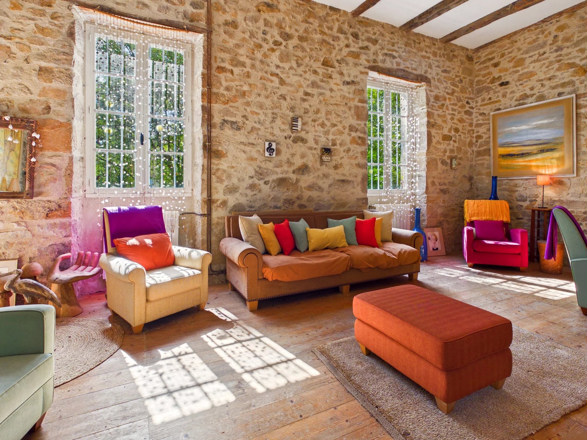 Stunning Restored Quercy Schoolhouse close to Najac, with Spacious Gîte and Pool, Midi-Pyrénées – France – BVI68989
