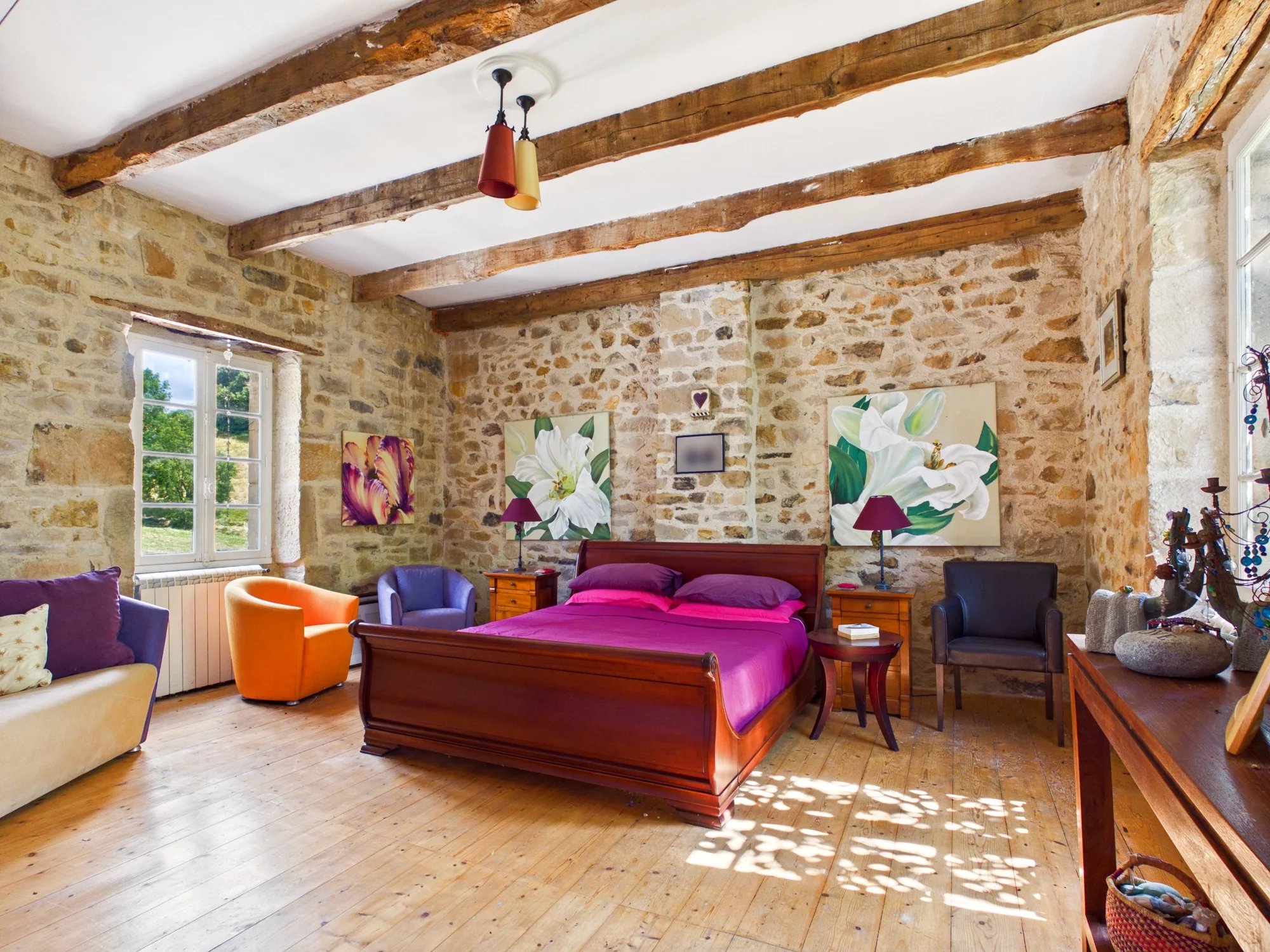 Stunning Restored Quercy Schoolhouse close to Najac, with Spacious Gîte and Pool, Midi-Pyrénées – France – BVI68989