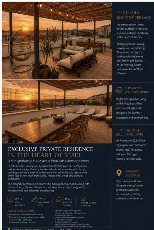 EXCLUSIVE PRIVATE RESIDENCE IN THE HEART OF VISEU
