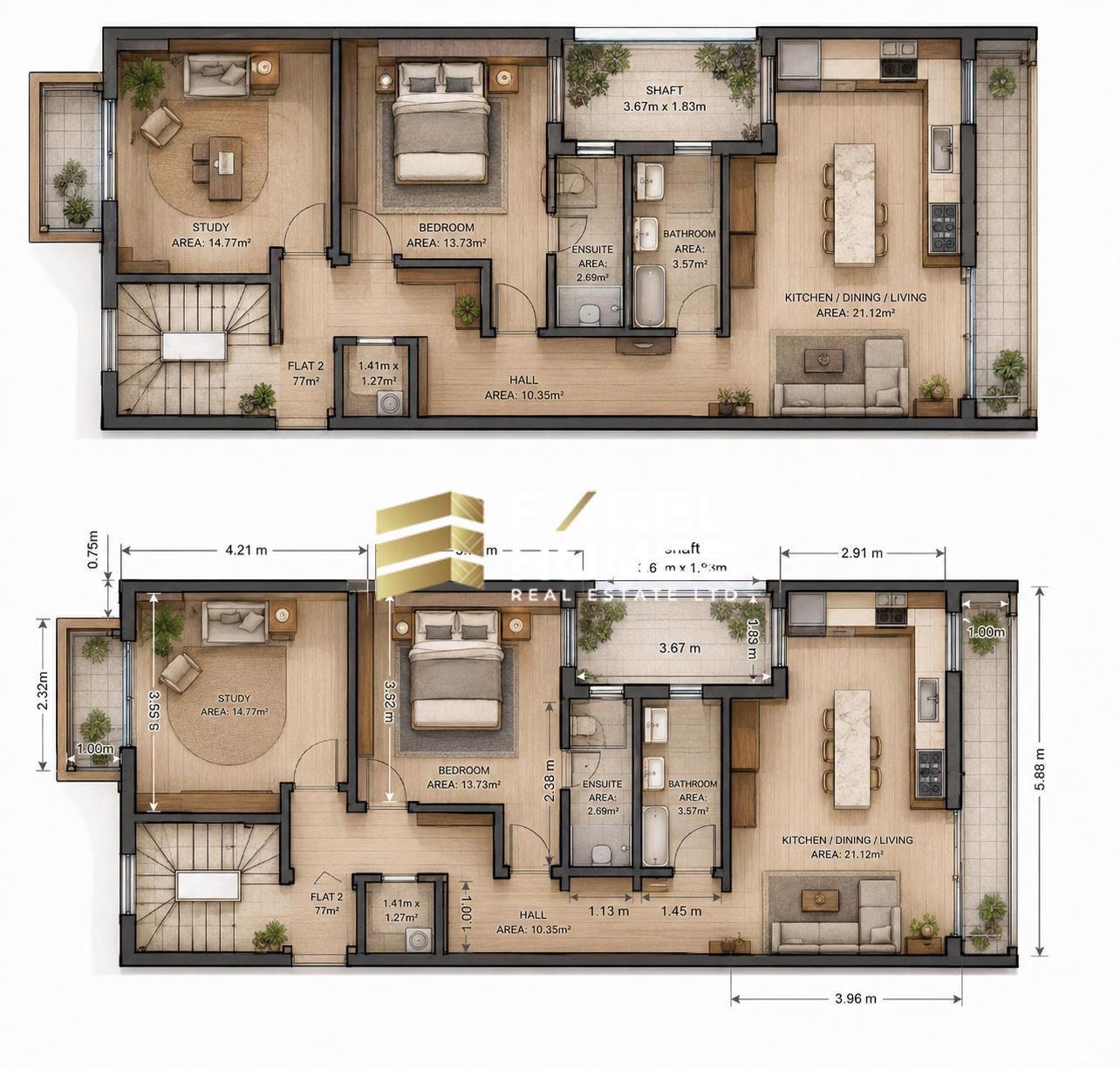 2 bedroom Apartment in Birkirkara, Malta – 68873