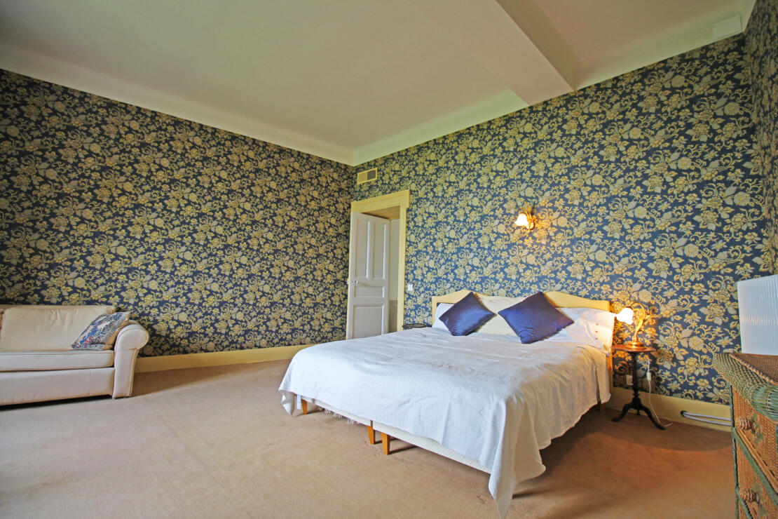 Beautiful chateau for sale with a pool, modern comforts and original historic features