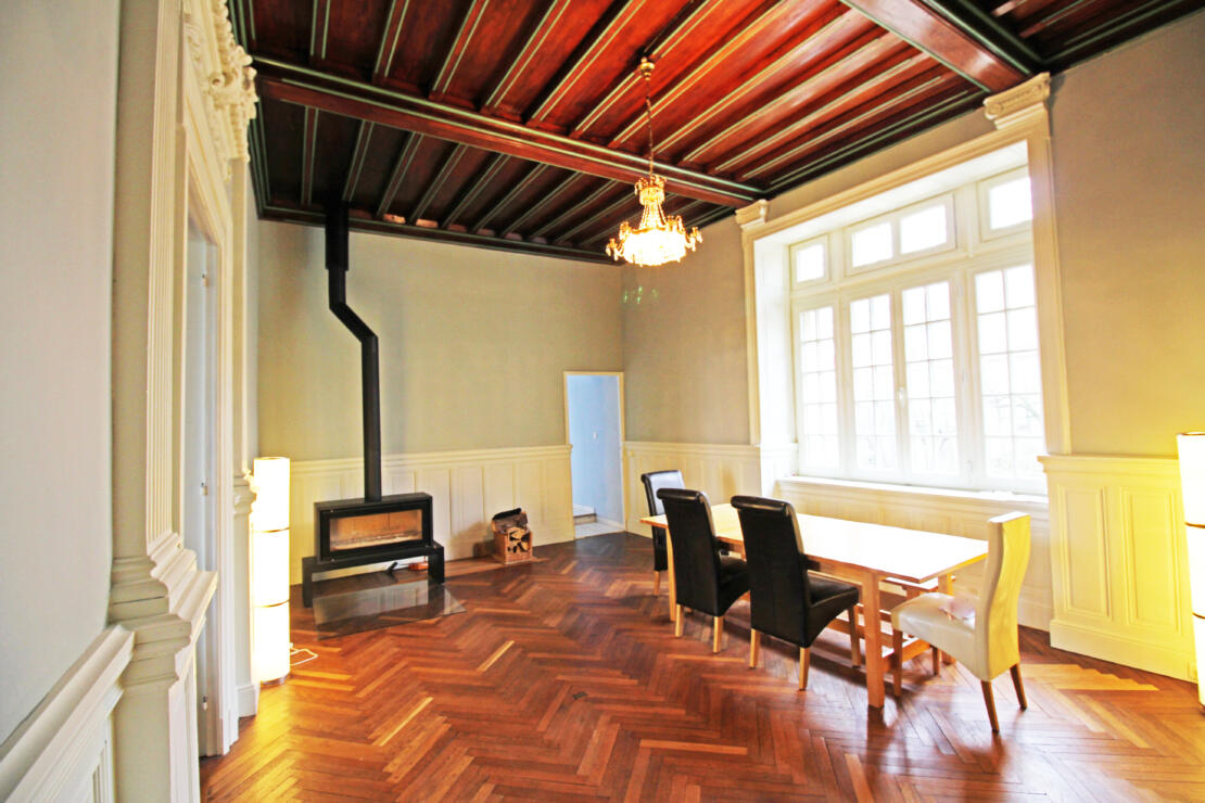 Beautiful chateau for sale with a pool, modern comforts and original historic features