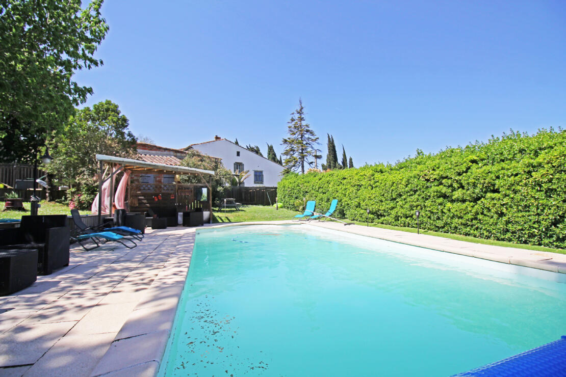 Beautifully renovated Maison de Vigneron with gîte and pool in the pretty village of Bellegarde
