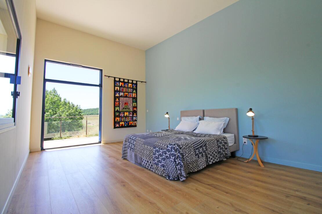 Modern light filled house with breathtaking views on a large plot with double garage near Pamiers