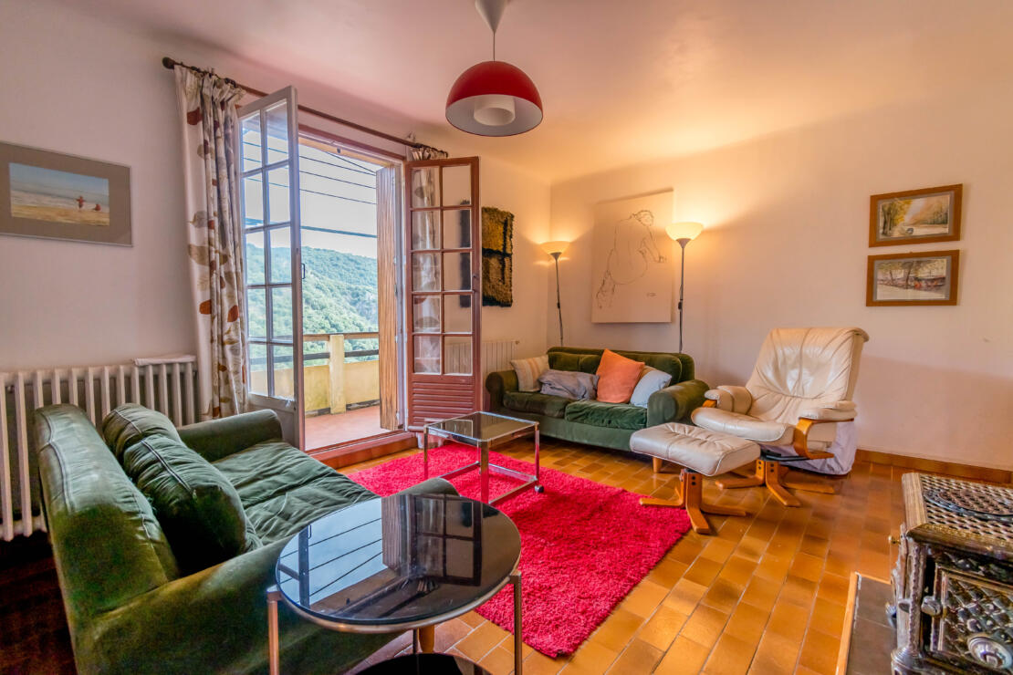 Character Home with Terraces, Garden & Spectacular Views in the Heart of Lastours