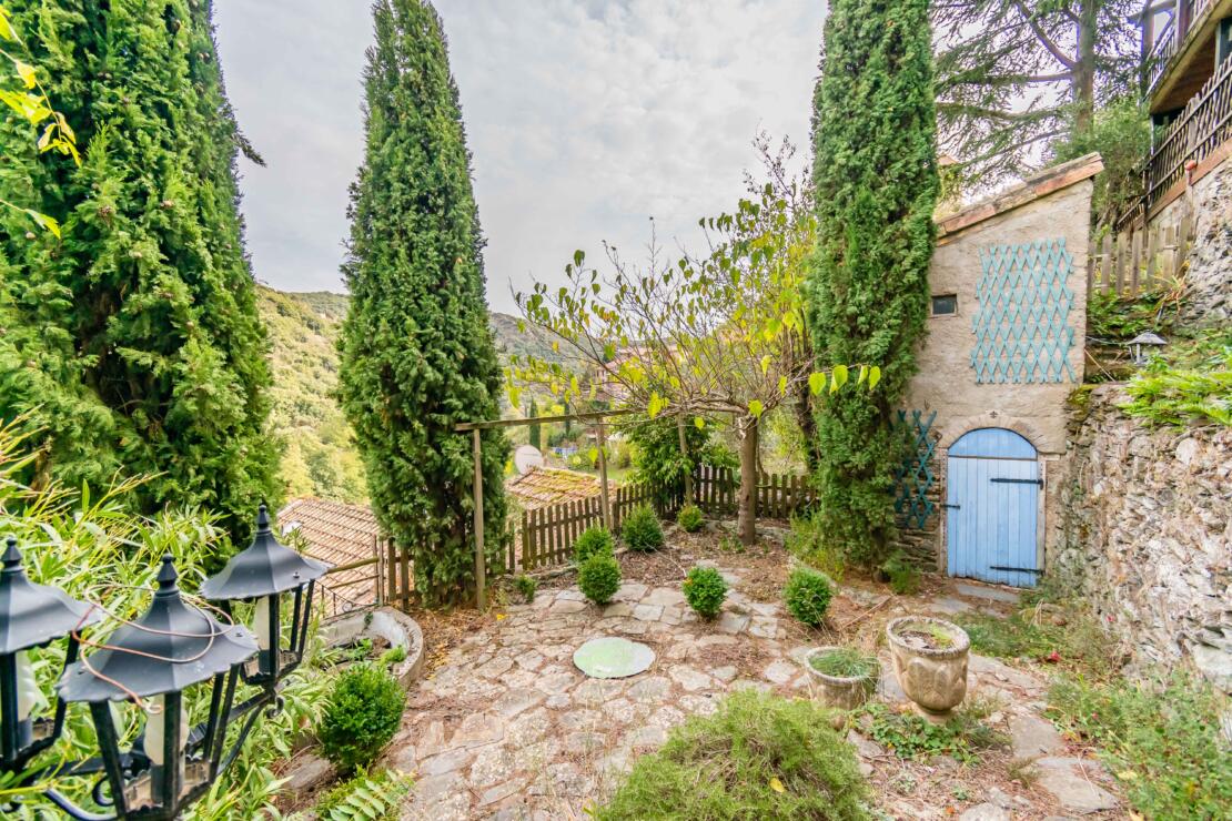 Character Home with Terraces, Garden & Spectacular Views in the Heart of Lastours