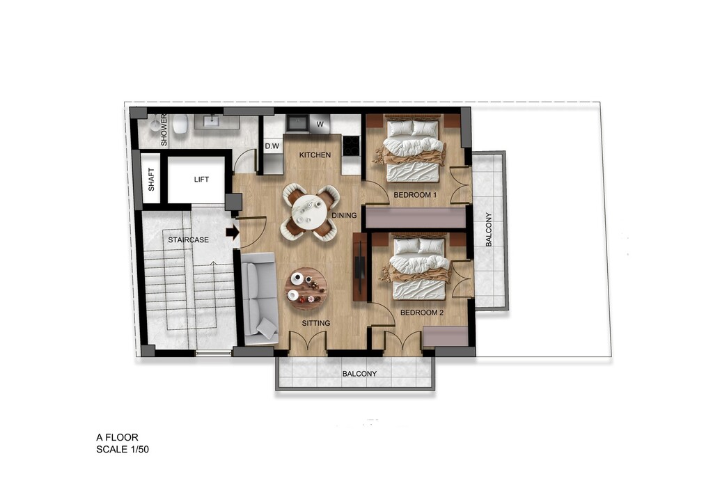 2 bedroom Flat in Koukaki – Makrygianni, Athens – Center, Greece – GDOMV3