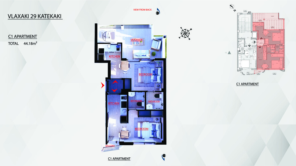 Flat in Ampelokipoi – Pentagon, Athens – Center, Greece – 63014