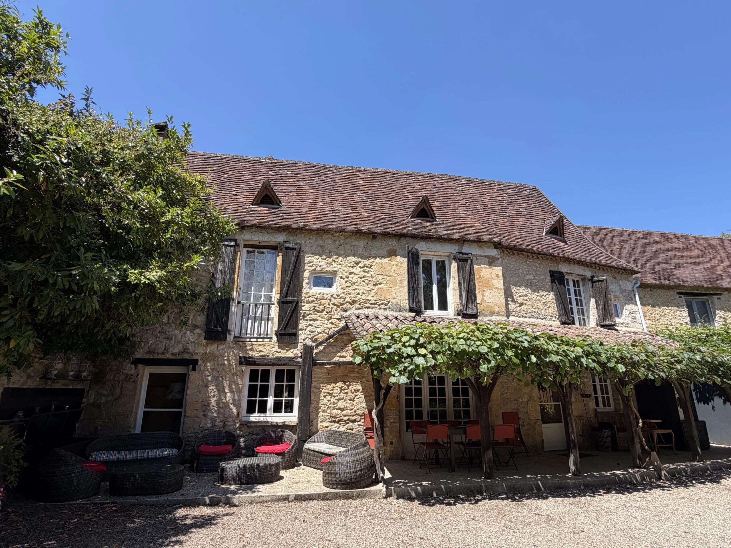 Character Home with Independent Gîte, Pool and Gardens, Walking Distance to Saint-Cyprien, Aquitaine – France – BVI86493