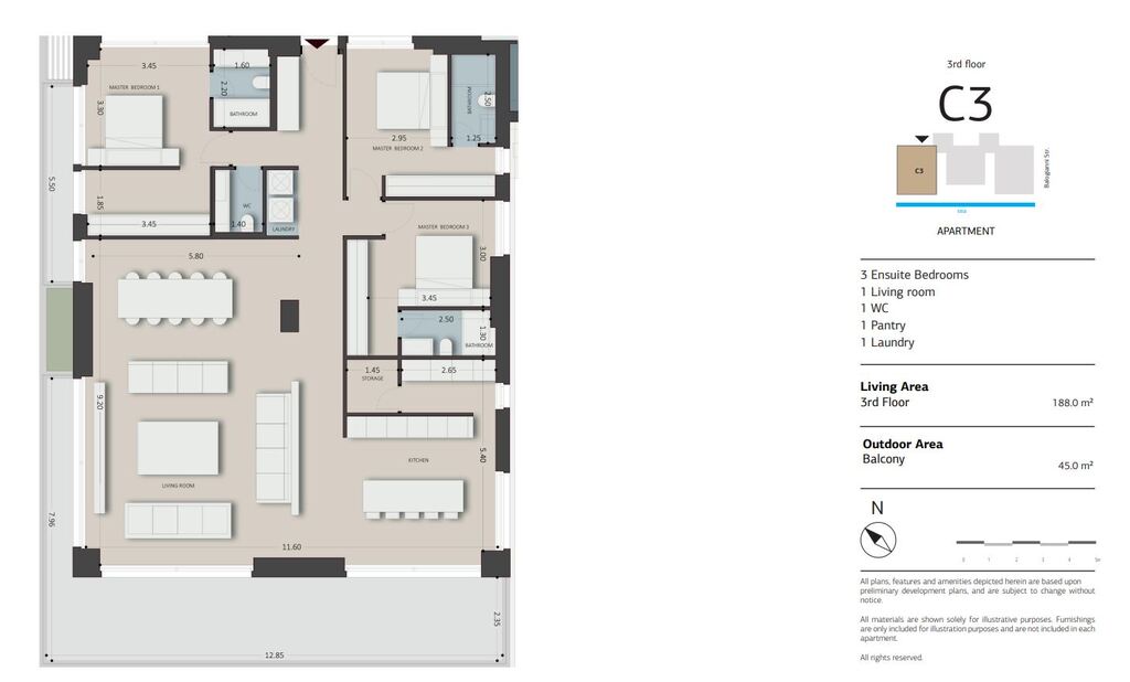 3 bedroom Flat in Glyfada, Athens – South, Greece – 66782