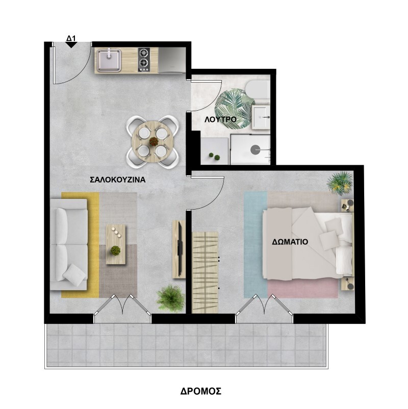 1 bedroom Flat in Toumpa, Thessaloniki – Municipality, Greece – 66825