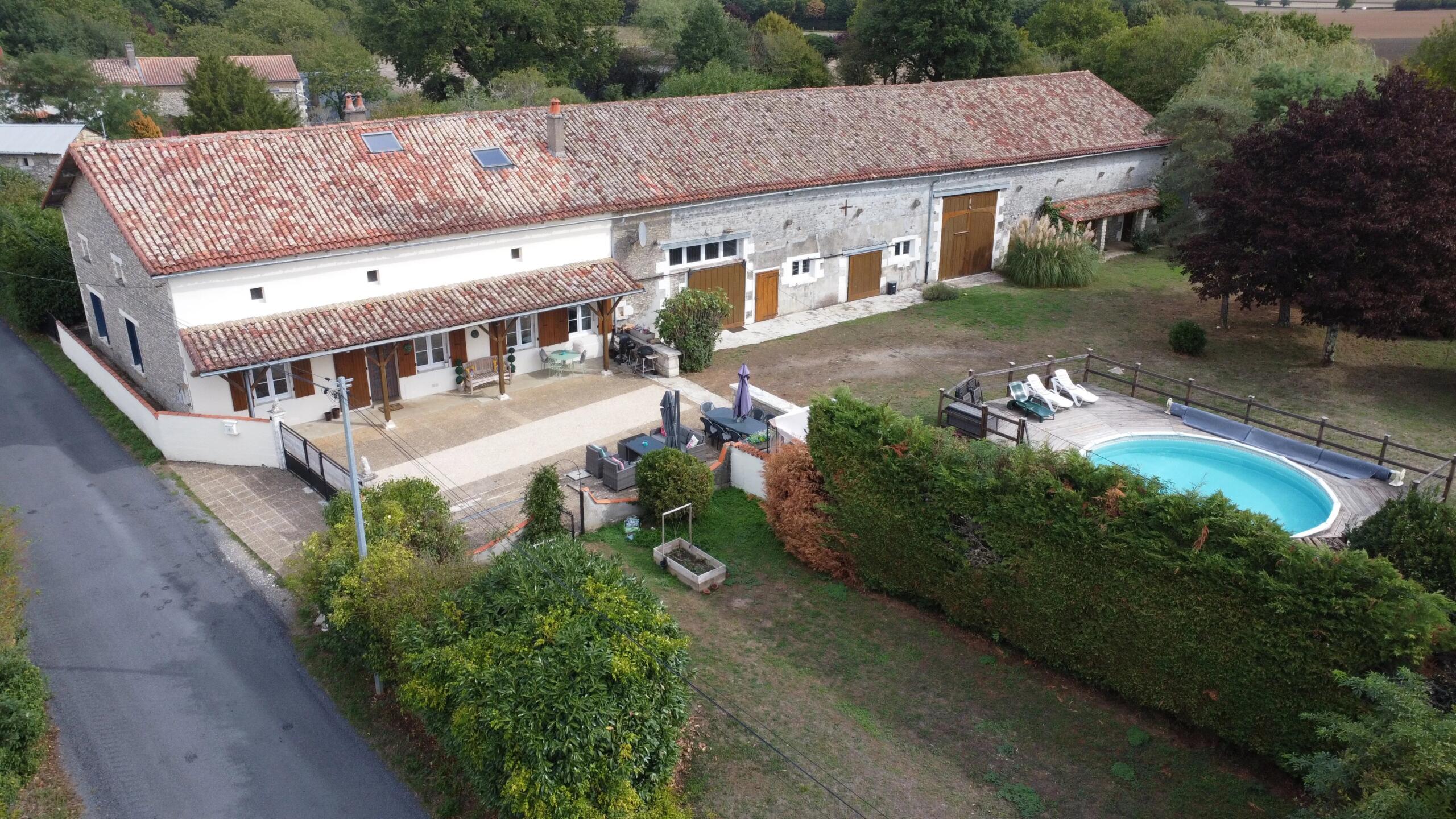 Exceptional Character Property with Guest Accommodation, Huge Barn and Further Potential Near Civray, Poitou-Charentes – France – BVI87333