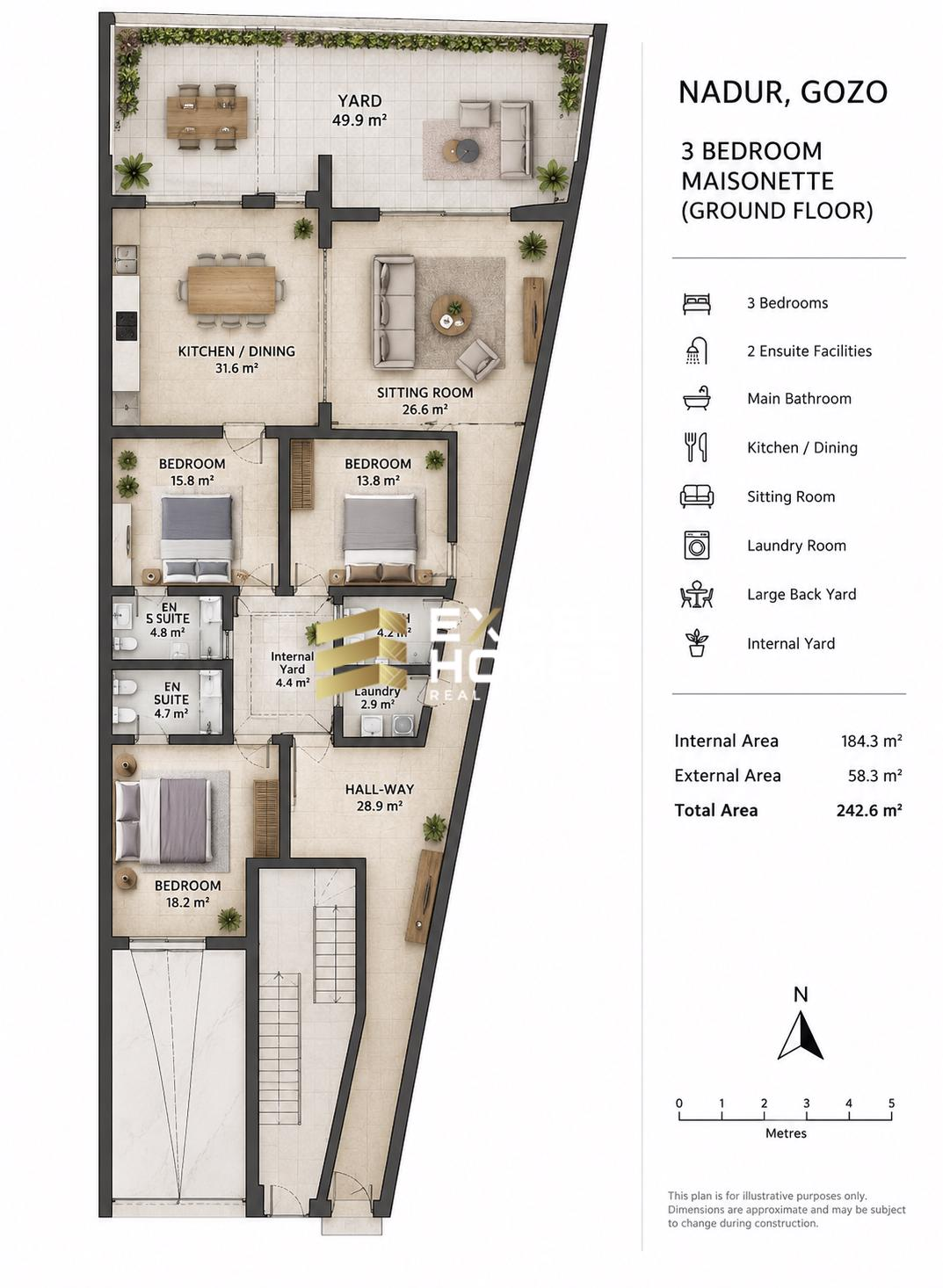 3 bedroom Maisonette in Nadur, Malta – 69812