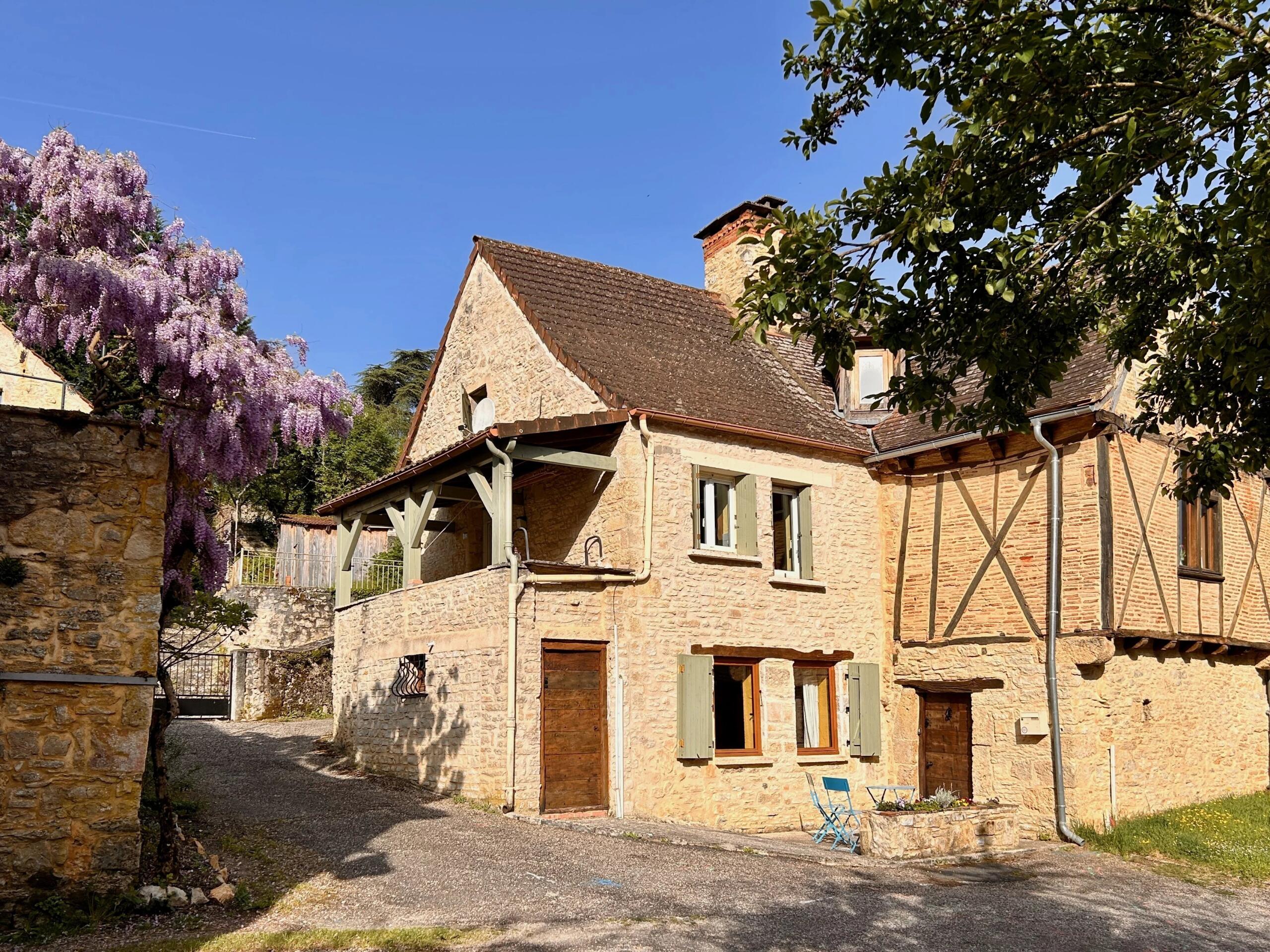 Charming stone village house with covered terrace, Occitanie – France – BVI85359